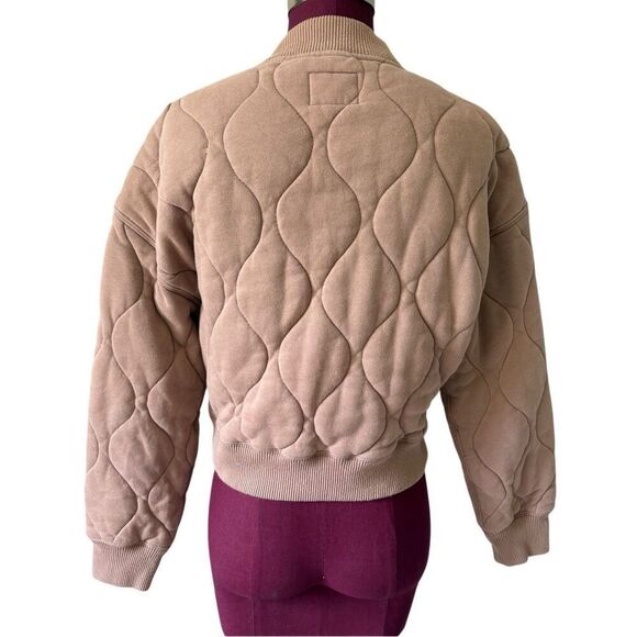 Abercrombie & Fitch Onion Quilted Bomber Jacket size M Tan - Picture 3 of 9